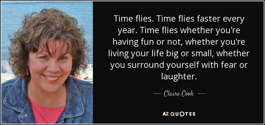 Claire Cook Quote Time Flies Time Flies Faster Every Year Time Flies