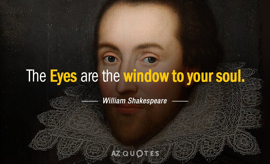 William Shakespeare quote: The Eyes are the window to your soul