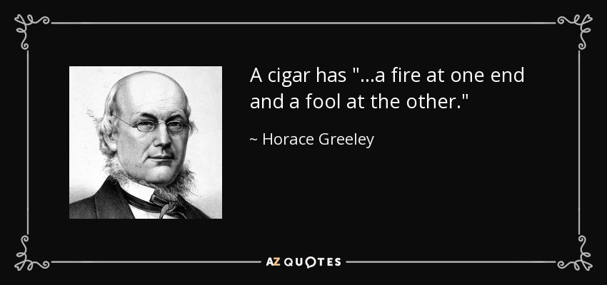 A cigar has 