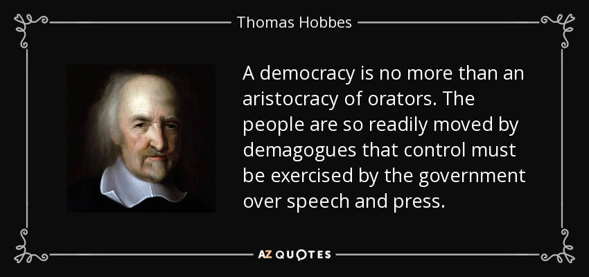 thomas hobbes democracy