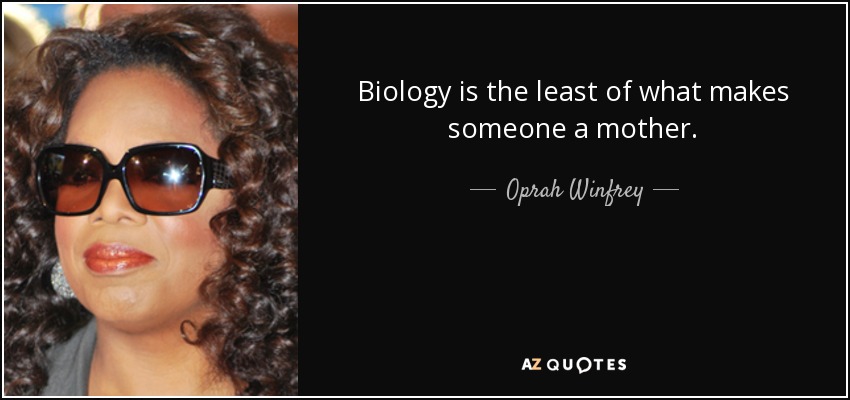 Biology is the least of what makes someone a mother. - Oprah Winfrey