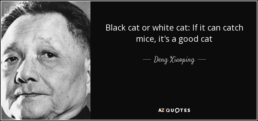 Black cat or white cat: If it can catch mice, it's a good cat - Deng Xiaoping