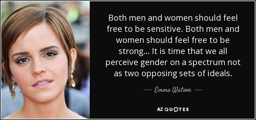 Emma Watson Quote Both Men And Women Should Feel Free To