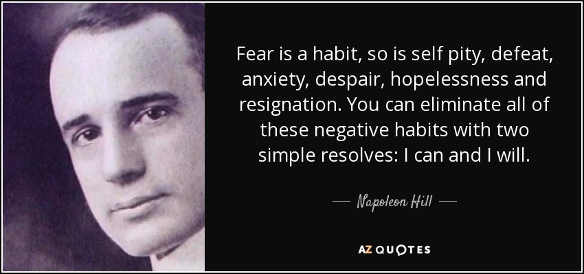 Napoleon Hill Quotes On Fear