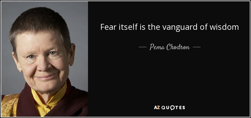 Fear itself is the vanguard of wisdom - Pema Chodron