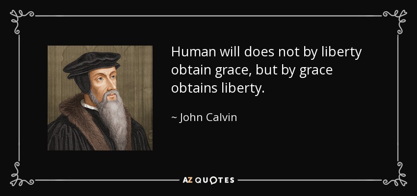 Human will does not by liberty obtain grace, but by grace obtains liberty. - John Calvin