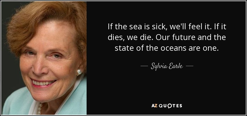 If the sea is sick, we'll feel it. If it dies, we die. Our future and the state of the oceans are one. - Sylvia Earle