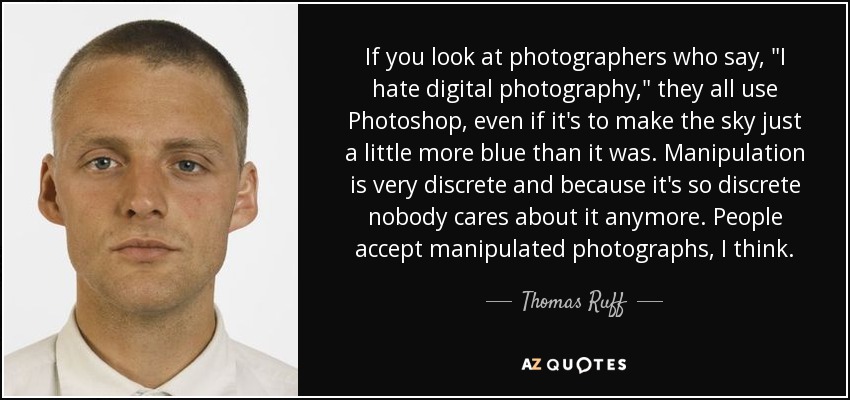 If you look at photographers who say, 