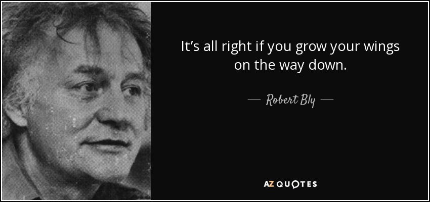It’s all right if you grow your wings on the way down. - Robert Bly