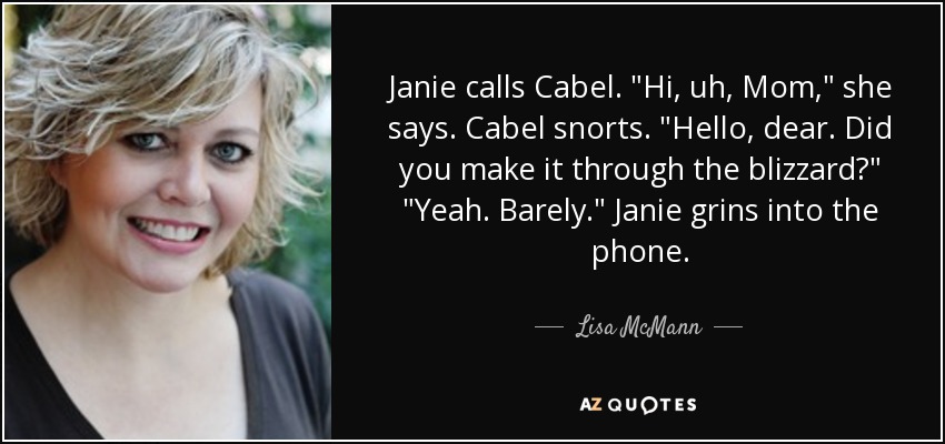 Janie calls Cabel. 