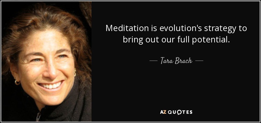 Meditation is evolution's strategy to bring out our full potential. - Tara Brach