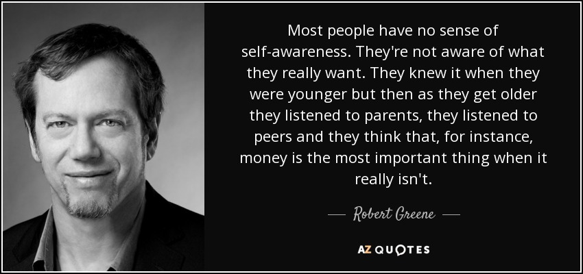 Robert Greene Quote Most People Have No Sense Of Self awareness They 