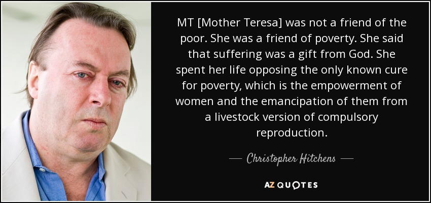 christopher hitchens mother teresa        <h3 class=