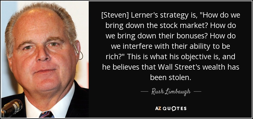 [Steven] Lerner's strategy is, 