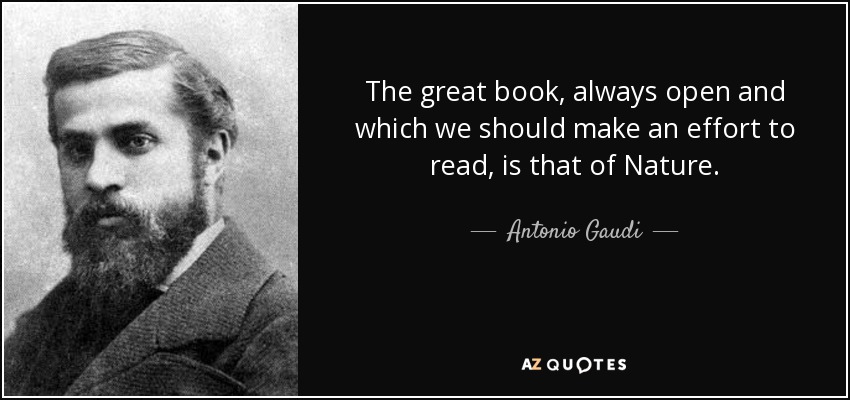 The great book, always open and which we should make an effort to read, is that of Nature. - Antonio Gaudi