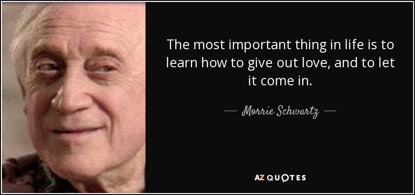 TOP 25 QUOTES BY MORRIE SCHWARTZ (of 62) | A-Z Quotes