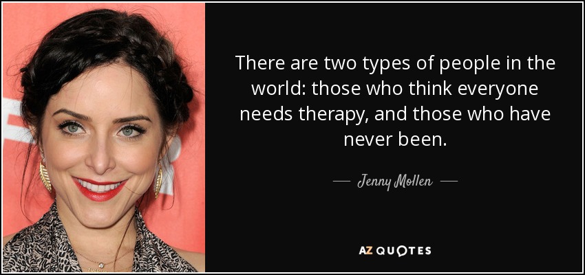 Jenny Mollen quote: There are two types of people in the world: those...