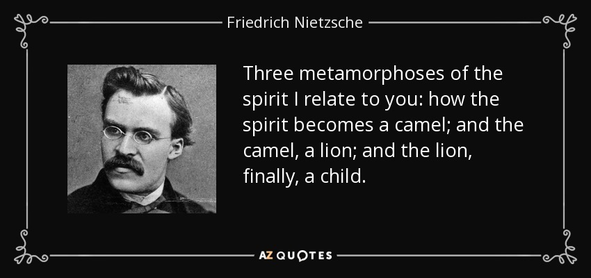 Friedrich Nietzsche Quote Three Metamorphoses Of The Spirit I Relate To You How