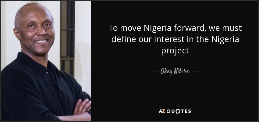 To move Nigeria forward, we must define our interest in the Nigeria project - Okey Ndibe