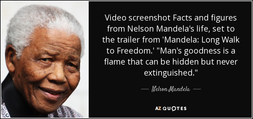 Video screenshot Facts and figures from Nelson Mandela's life, set to the trailer from 'Mandela: Long Walk to Freedom.' 