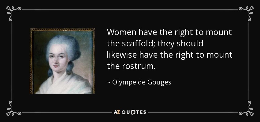 olympe de gouges the rights of woman
