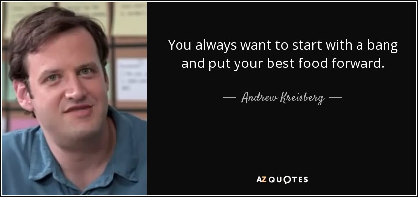 Andrew Kreisberg Quote You Always Want To Start With A Bang And Put 