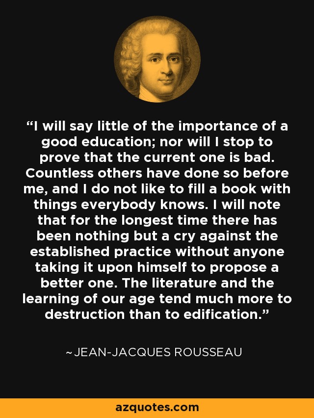 jean jacques rousseau quotes on education