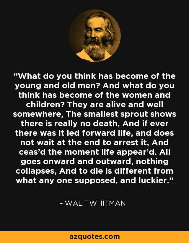 Walt Whitman Is Alive and Well in Suburbia – Teaching for Life
