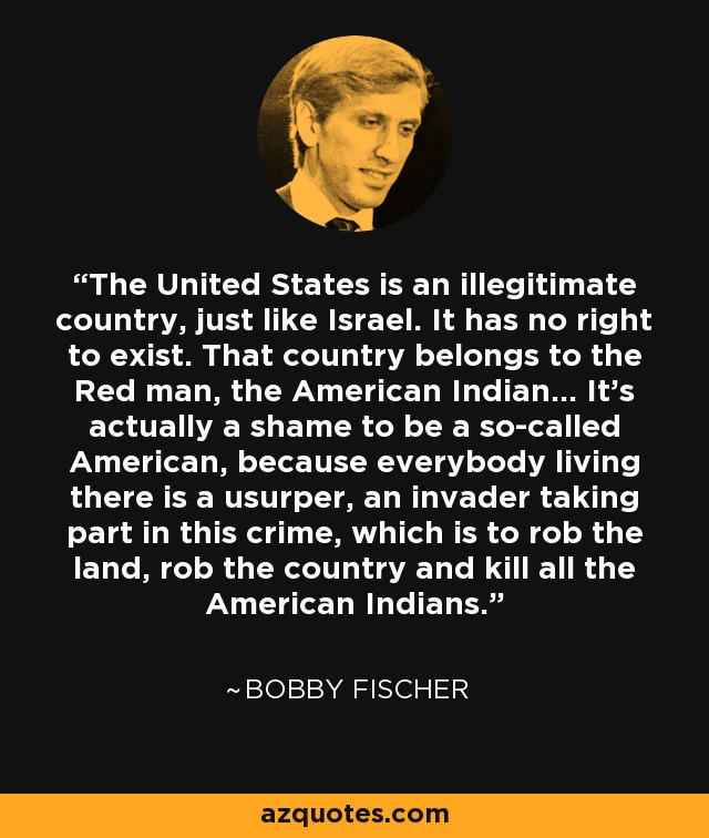 Bobby Fischer rails against U.S., Israel
