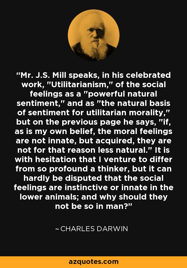 Mr. J.S. Mill speaks, in his celebrated work, 