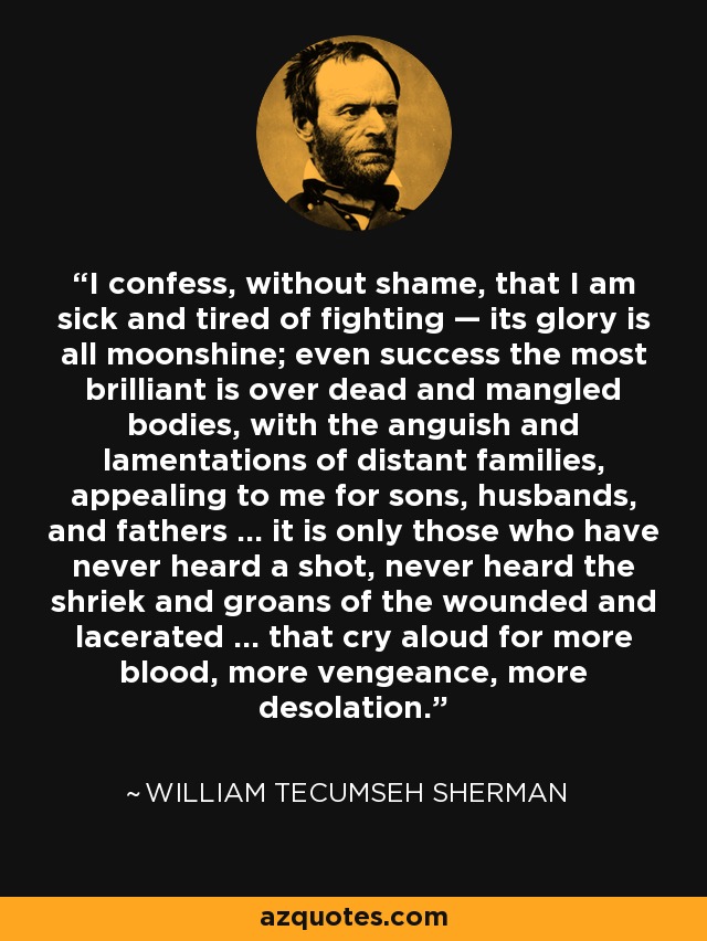 william tecumseh sherman quotes