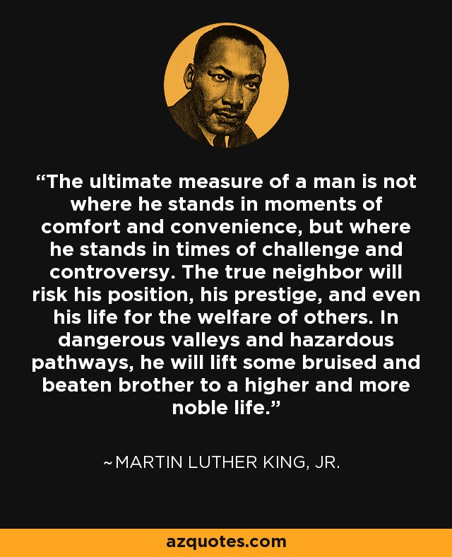 the true measure of a man martin luther king