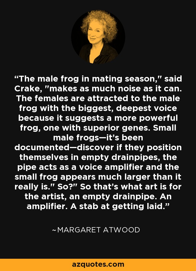 The male frog in mating season,