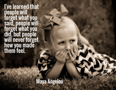 Maya Angelou picture quote: I've learned that people will forget what ...