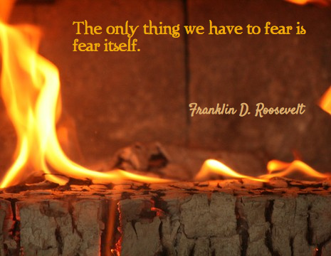 The only thing we have to fear is fear itself. - Franklin D. Roosevelt