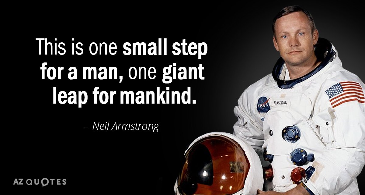 neil armstrong famous quote on the moon