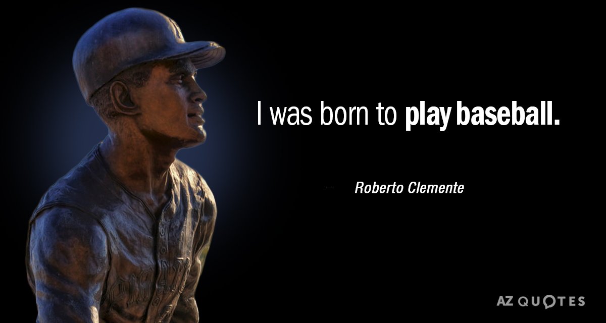 Don't waste your time on this earth! Roberto Clemente Quote
