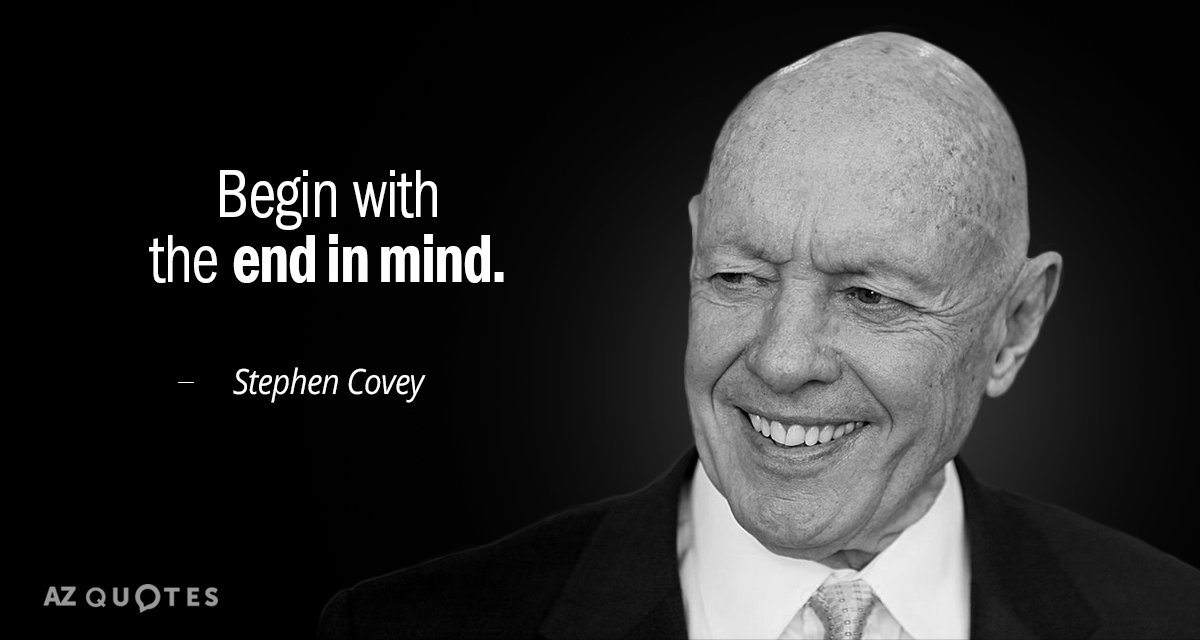 stephen covey begin with the end in mind